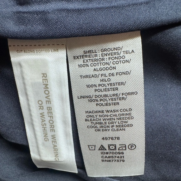 Ann Taylor Navy and White Patterned Peplum Hem Skirt - Picture 9 of 14